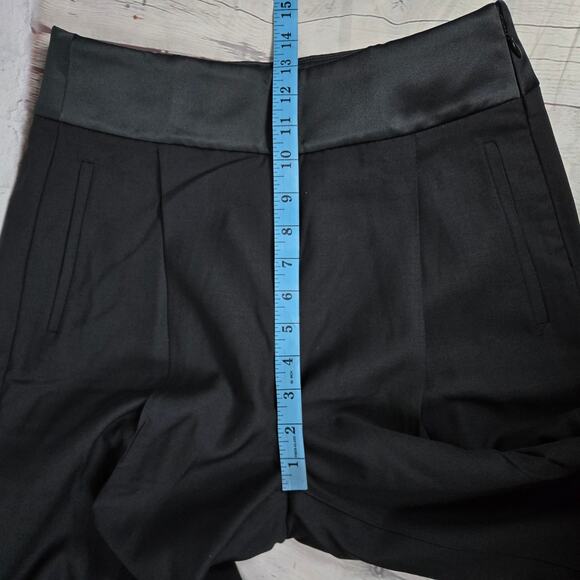 J. Crew Collection wide-leg trouser pant in tuxedo wool Black 4 NWT - Picture 10 of 16